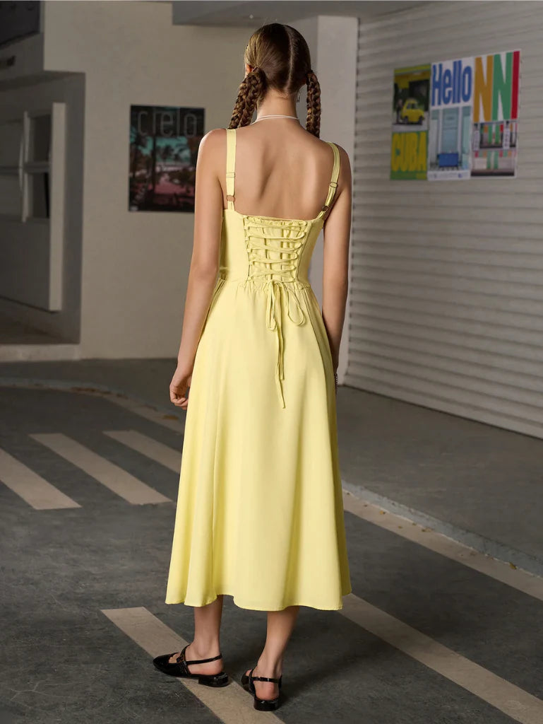 Lace-Up Hourglass Dress