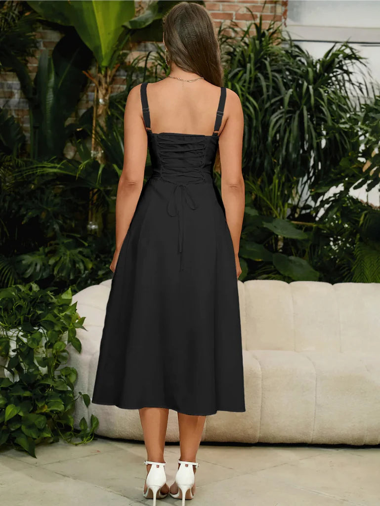 Lace-Up Hourglass Dress