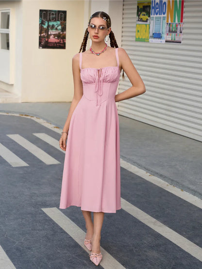 Lace-Up Hourglass Dress