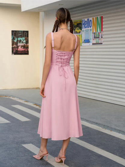 Lace-Up Hourglass Dress